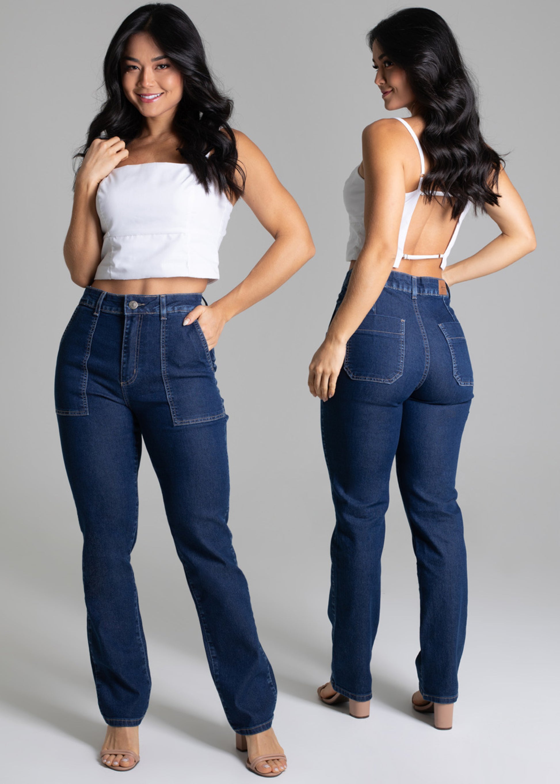 Sawary Straight Petit Jeans Pants - 278453