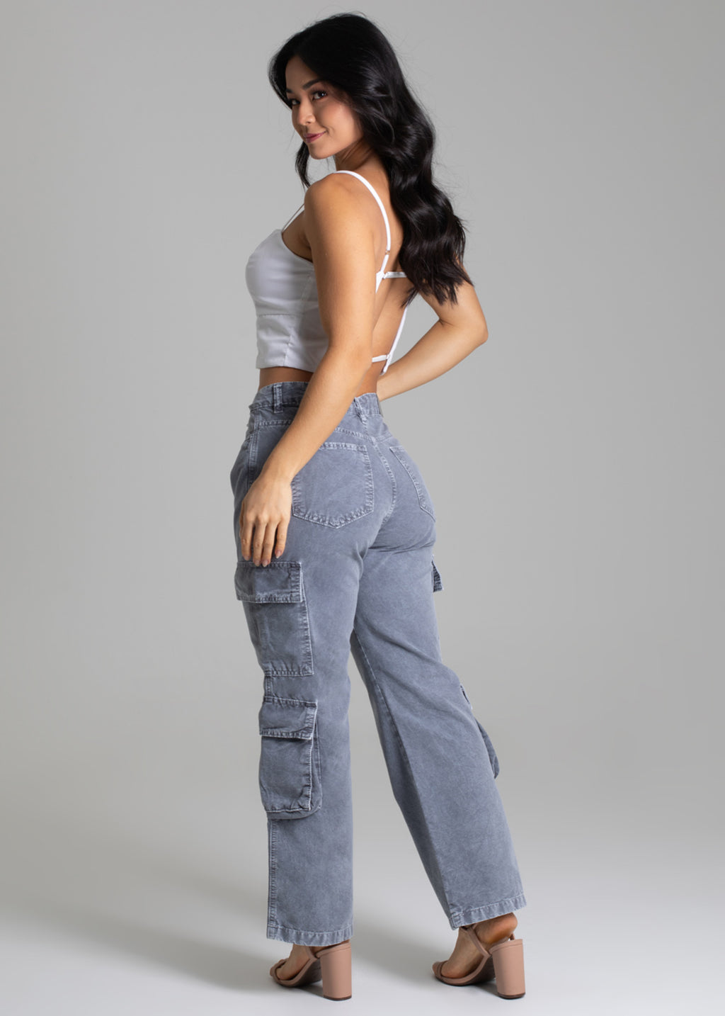 Sawary Straight Canvas Pants - 278902