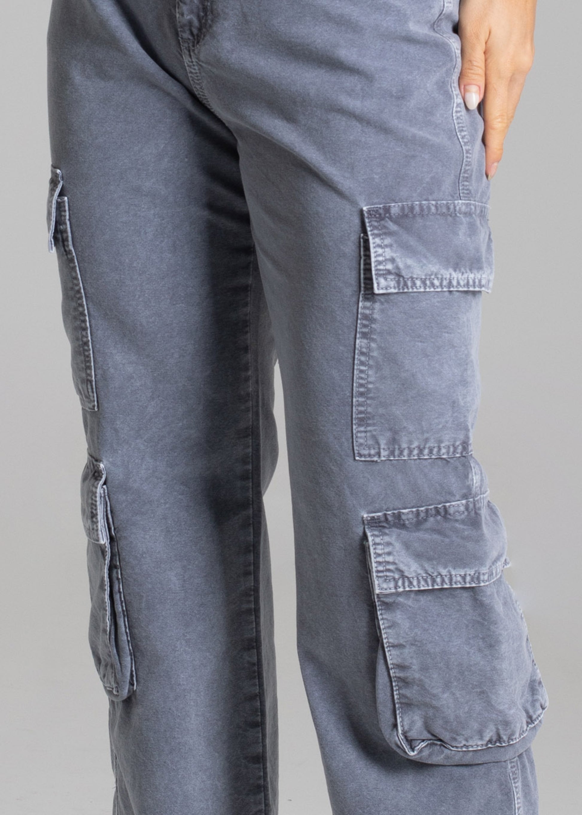 Sawary Straight Canvas Pants - 278902