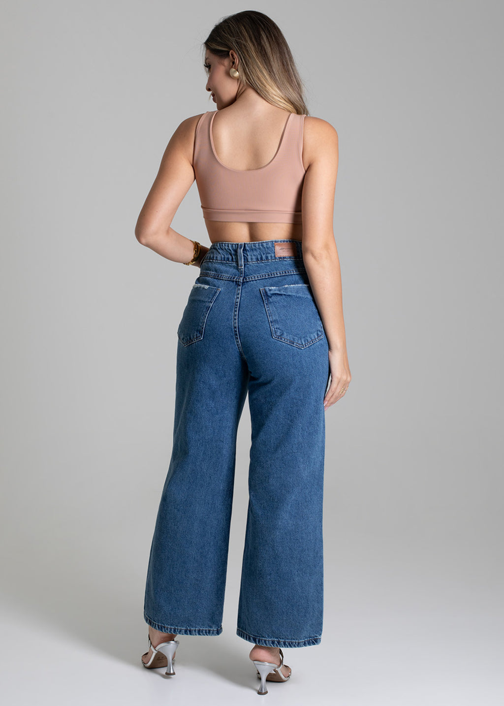 Sawary Wide Leg Petit Jeans Pants - 278930