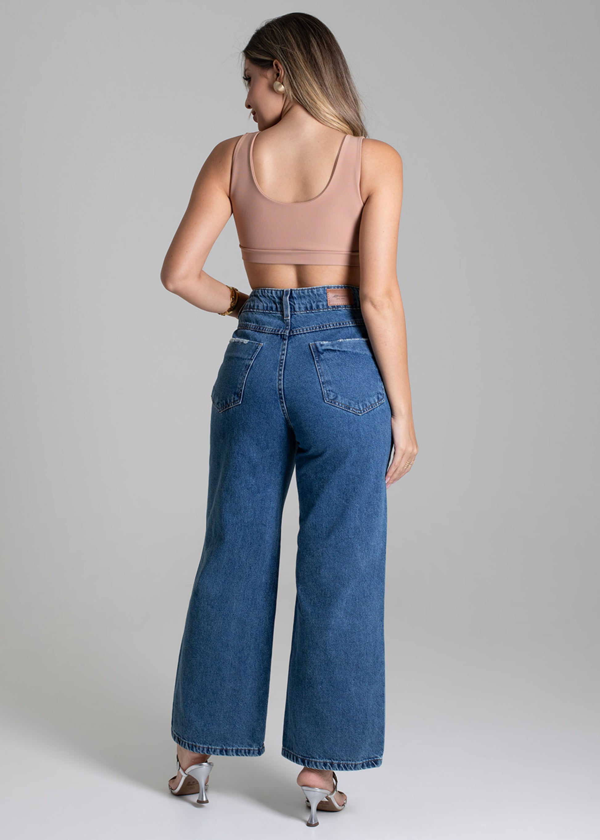 Sawary Wide Leg Petit Jeans Pants - 278930