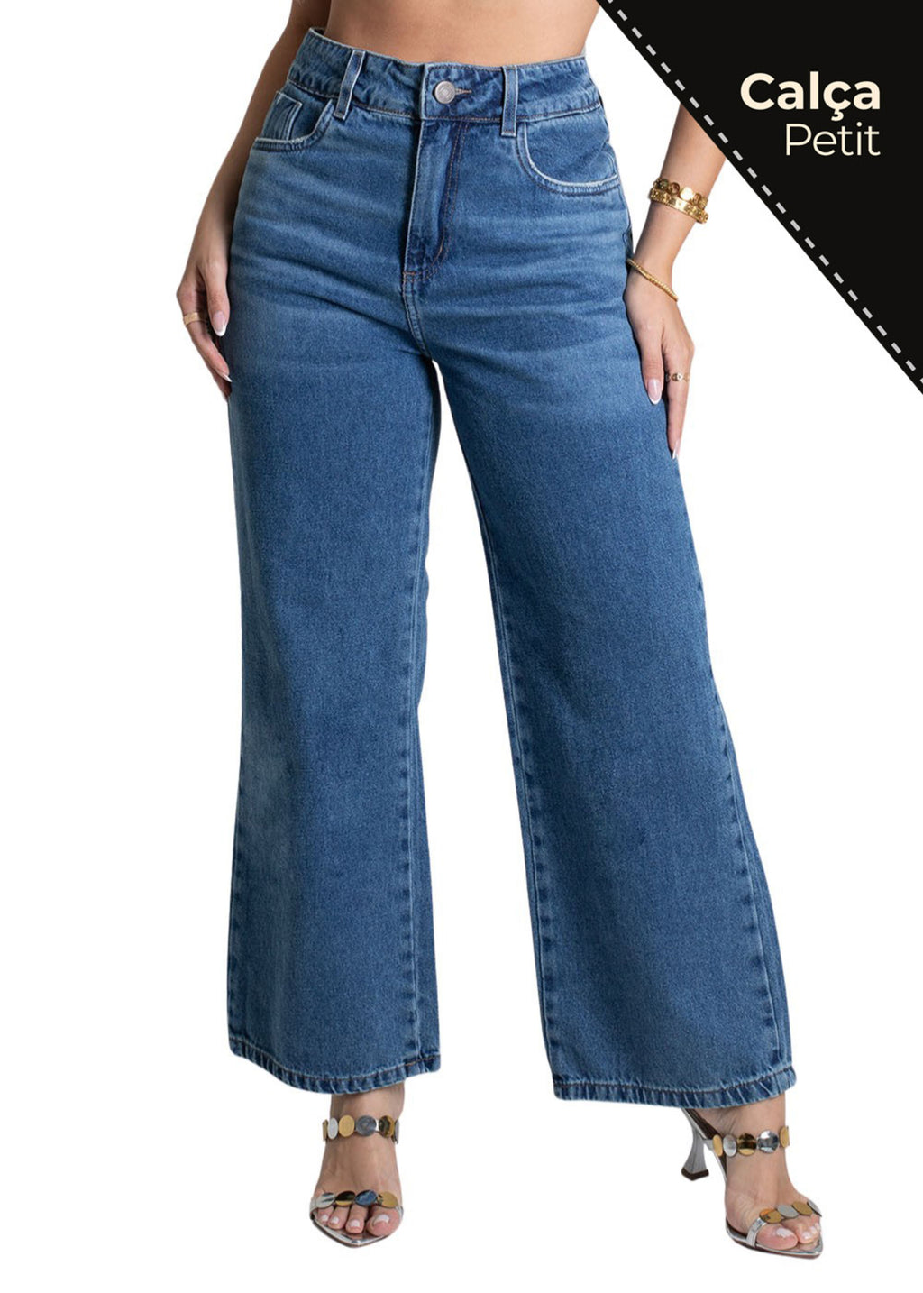 Sawary Wide Leg Petit Jeans Pants - 278930