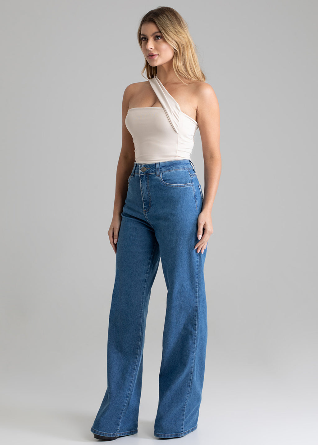 Sawary Wide Leg Jeans Pants - 278936