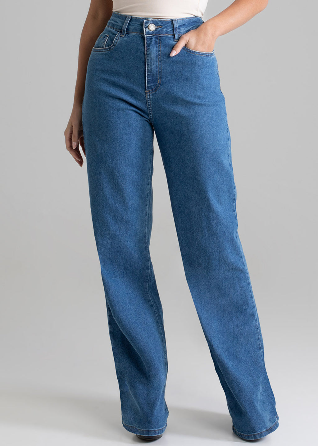 Sawary Wide Leg Jeans Pants - 278936