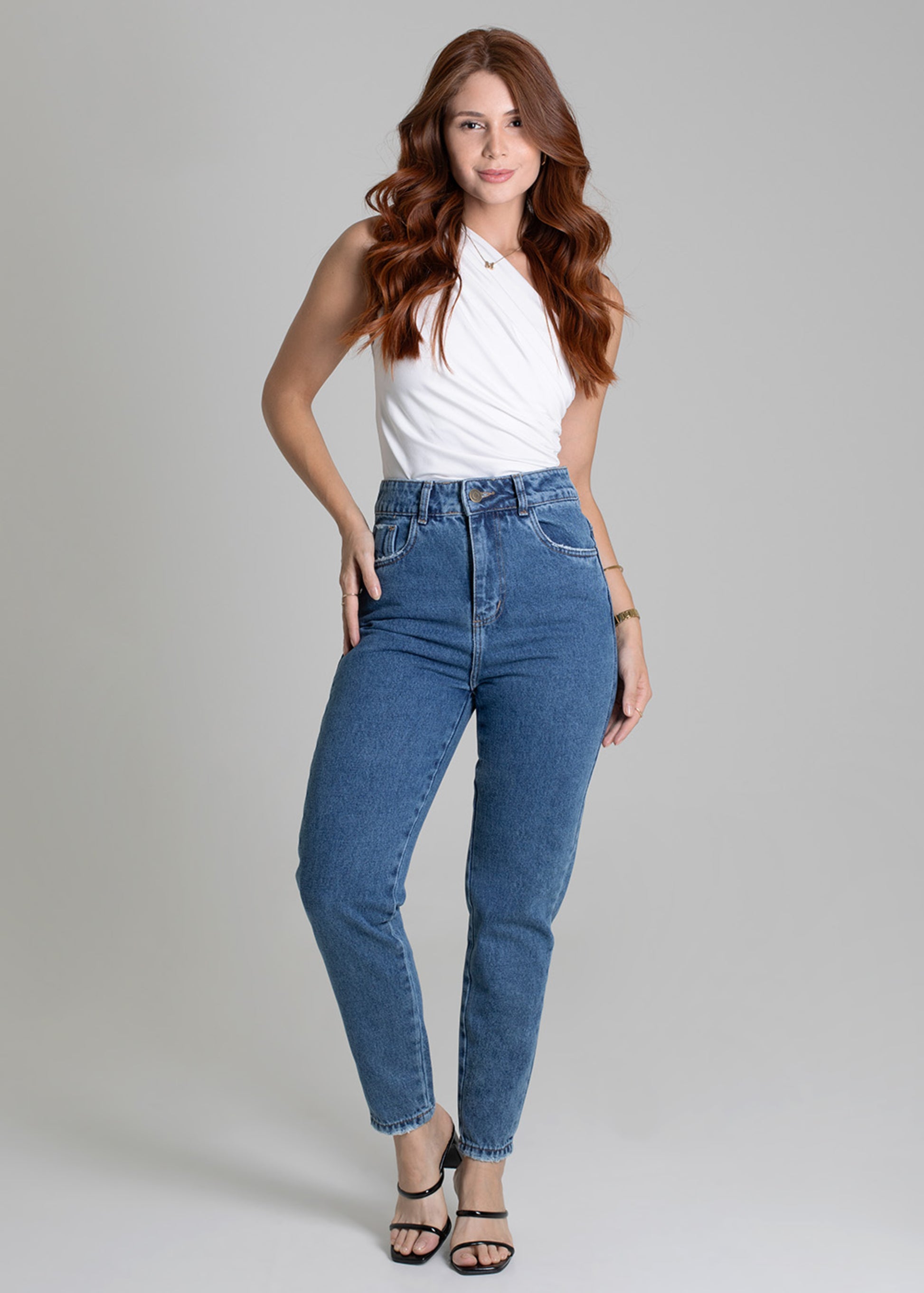 Sawary Mom Jeans Pants - 278939 BLUE
