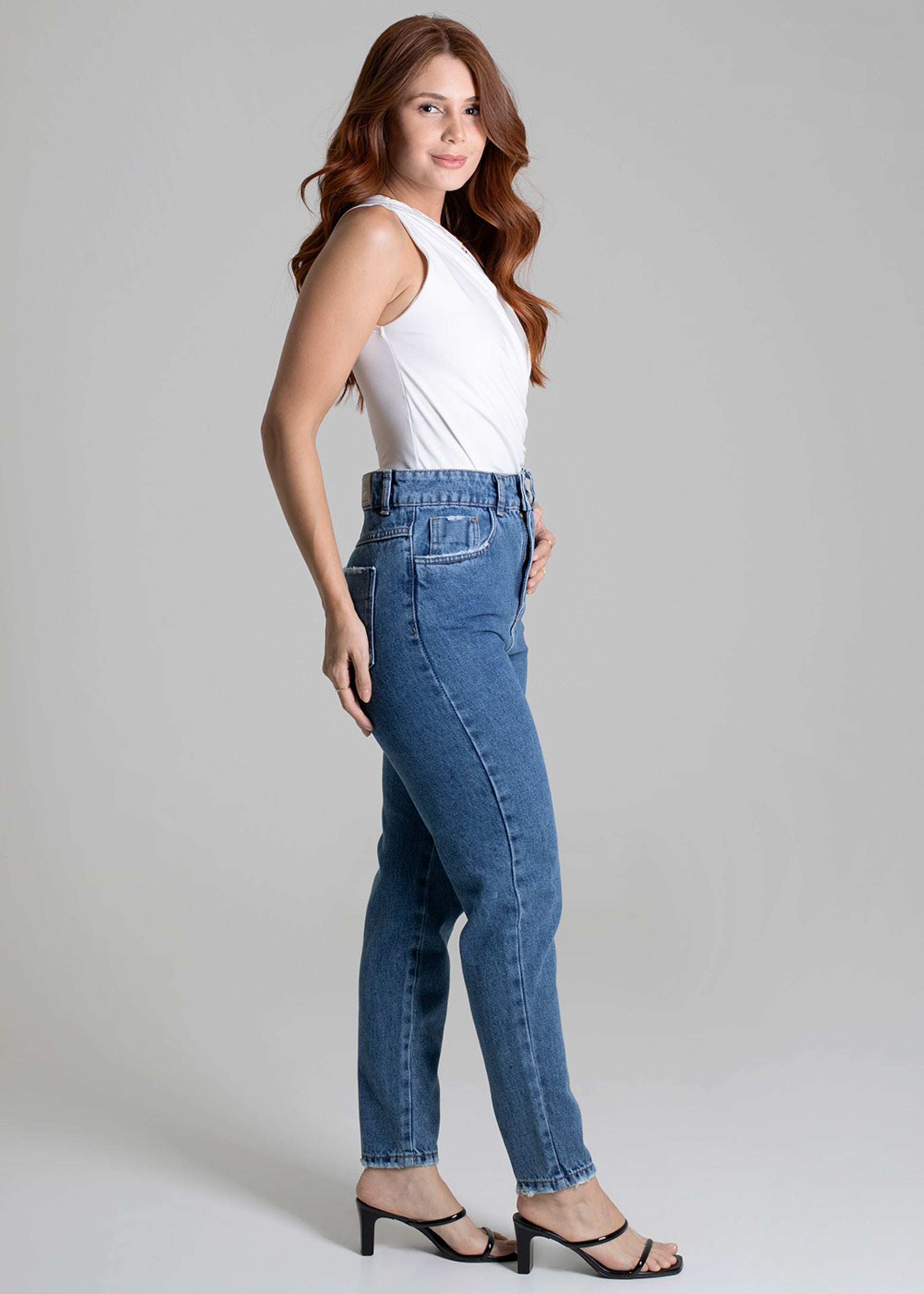 Sawary Mom Jeans Pants - 278939 BLUE