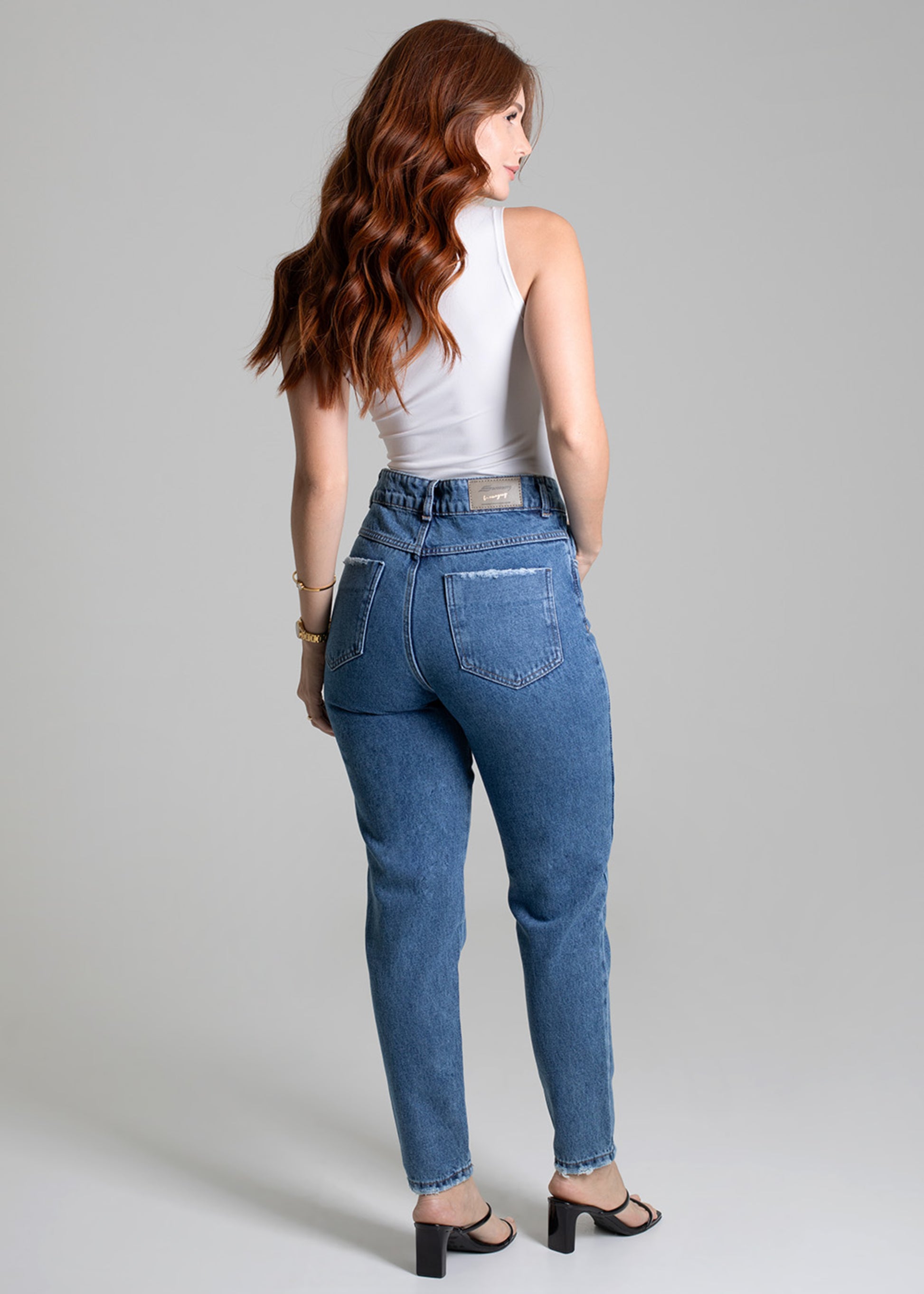 Sawary Mom Jeans Pants - 278939 BLUE