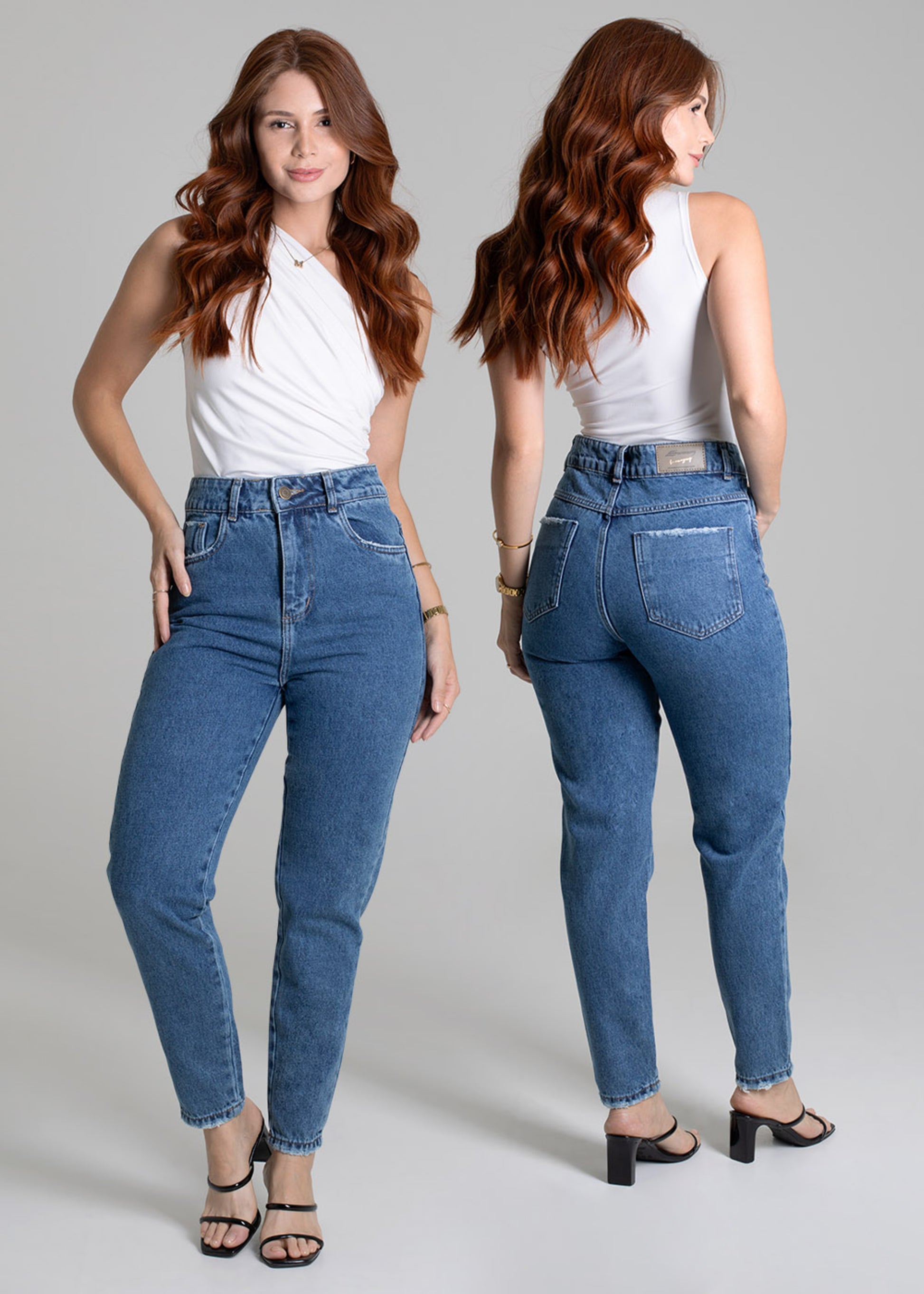 Sawary Mom Jeans Pants - 278939 BLUE