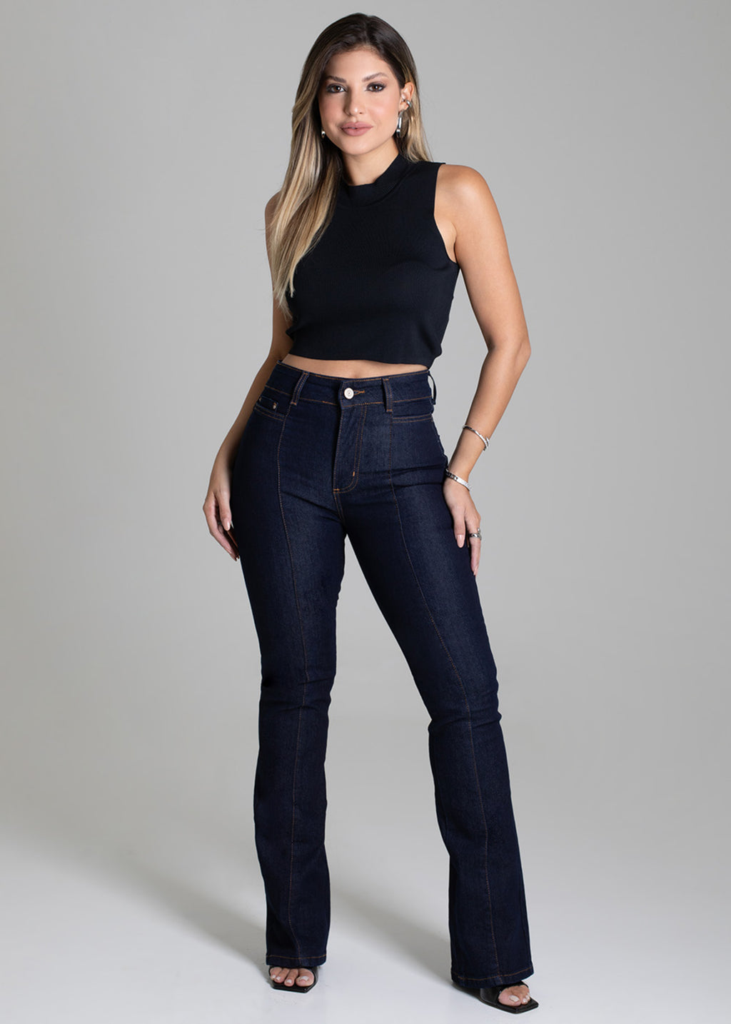 Sawary Boot Cut Jeans Pants - 279068 BLUE