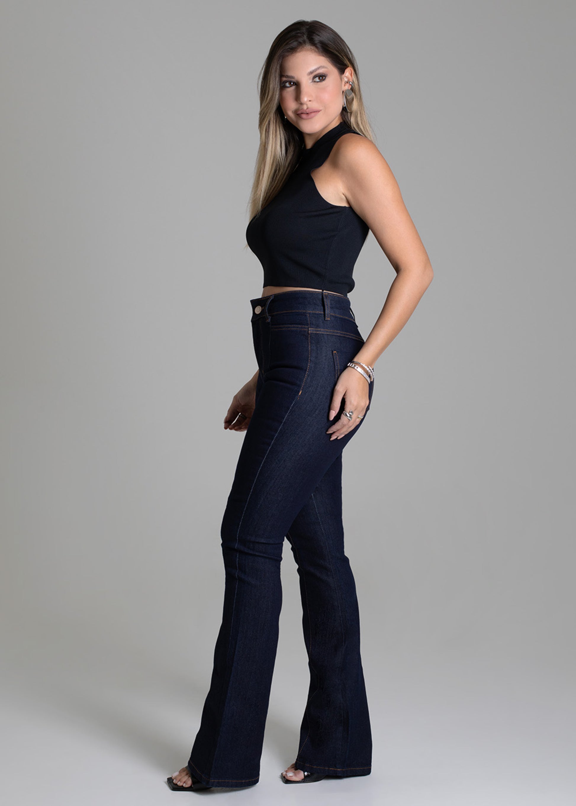 Sawary Boot Cut Jeans Pants - 279068 BLUE
