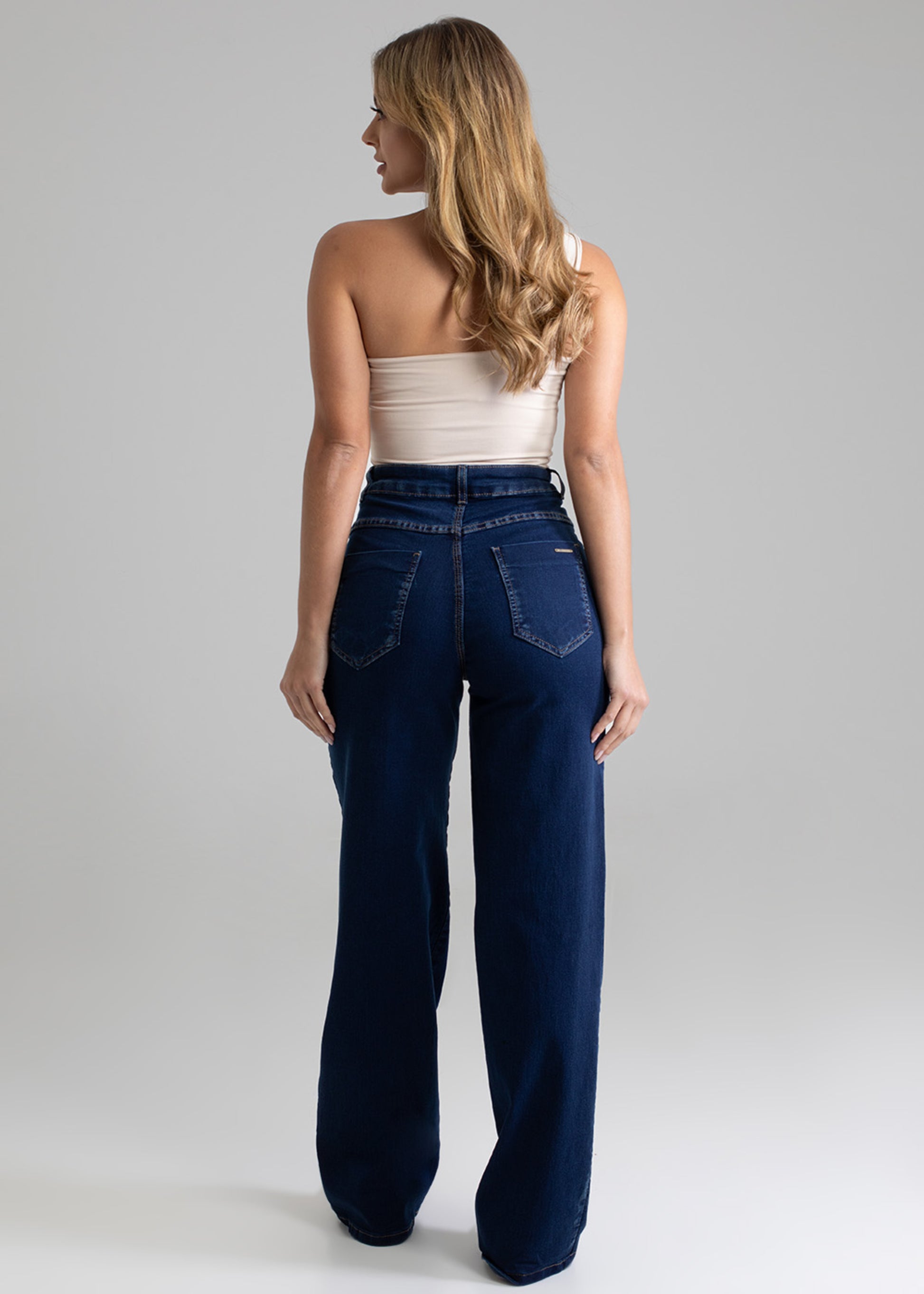 Sawary Wide Leg Jeans Pants - 279087
