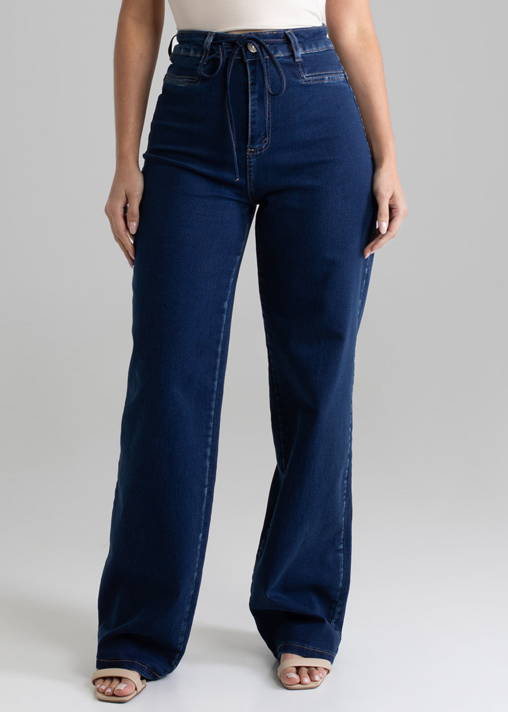 Sawary Wide Leg Jeans Pants - 279087