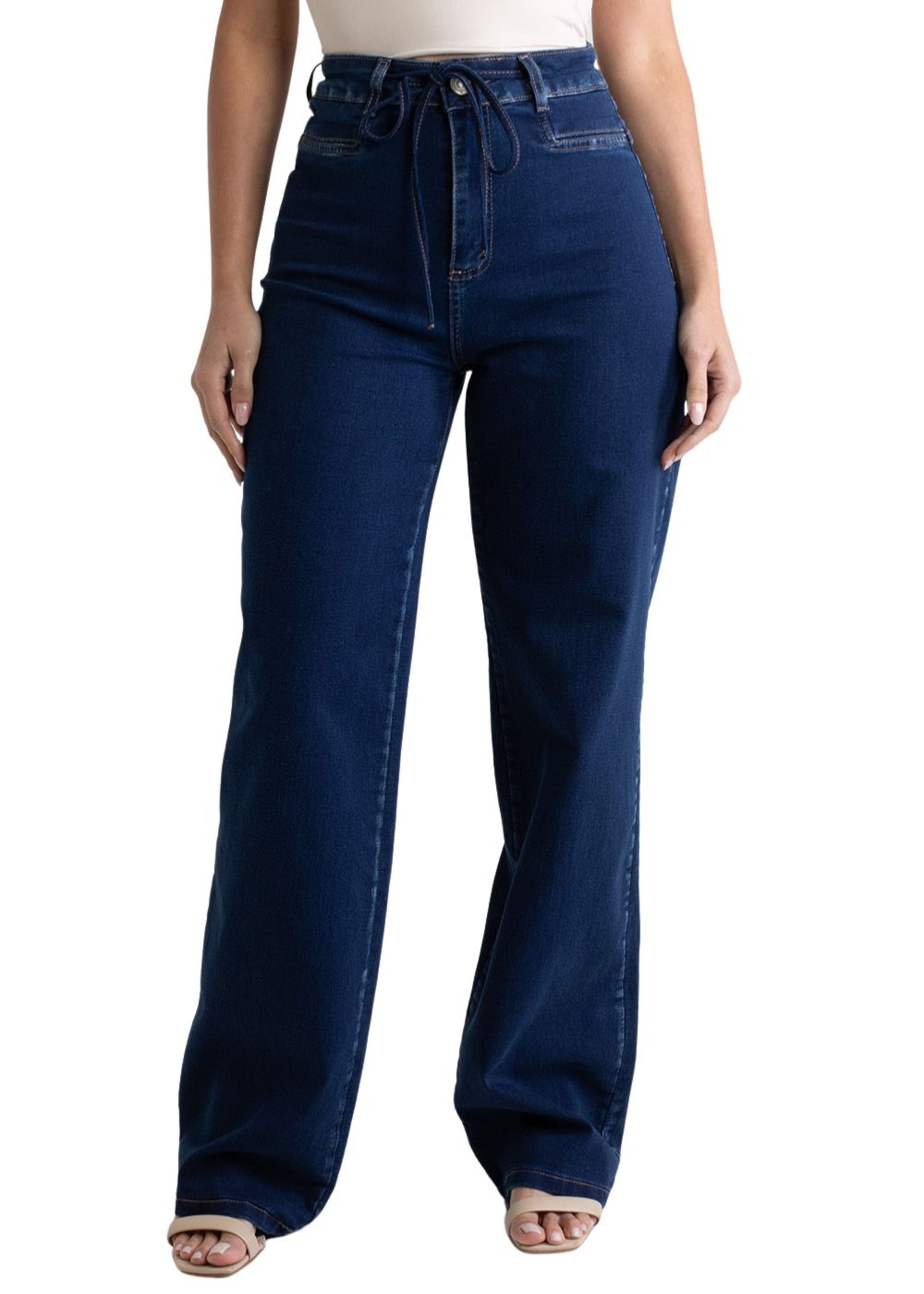 Sawary Wide Leg Jeans Pants - 279087
