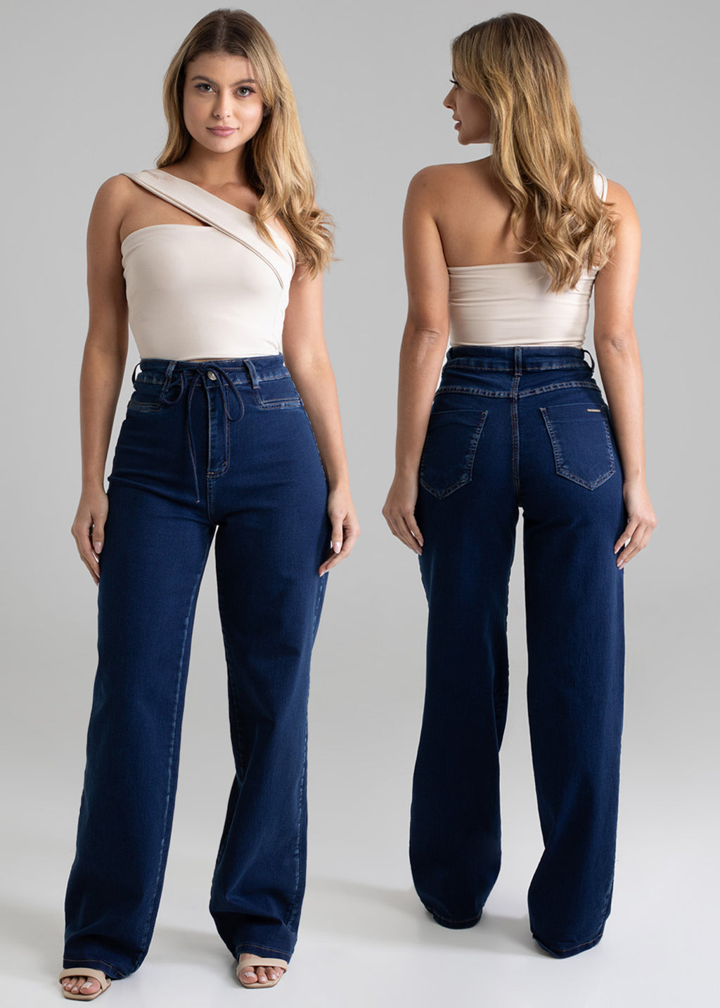 Sawary Wide Leg Jeans Pants - 279087