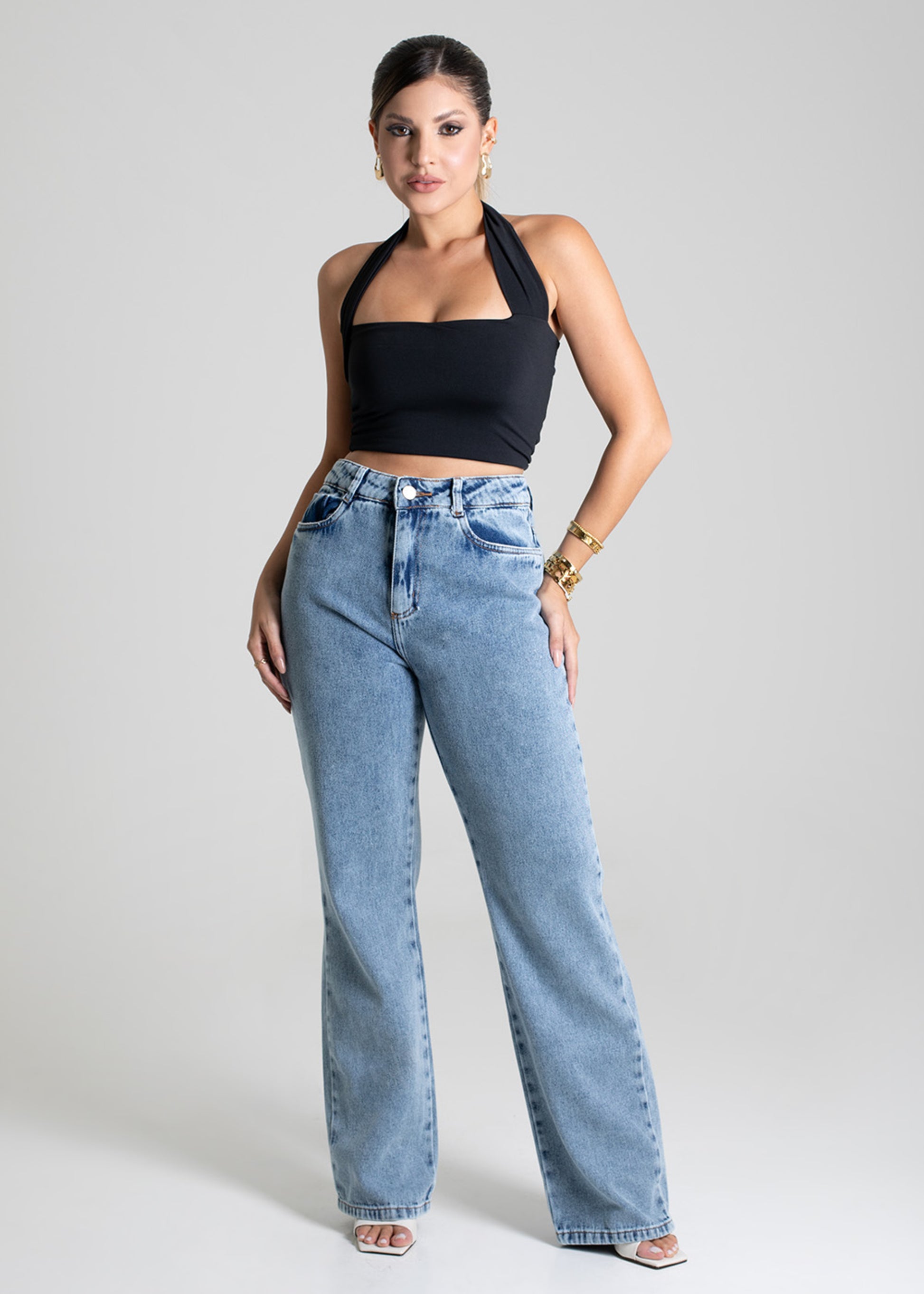 Sawary Straight Jeans Pants - 279107 BLUE