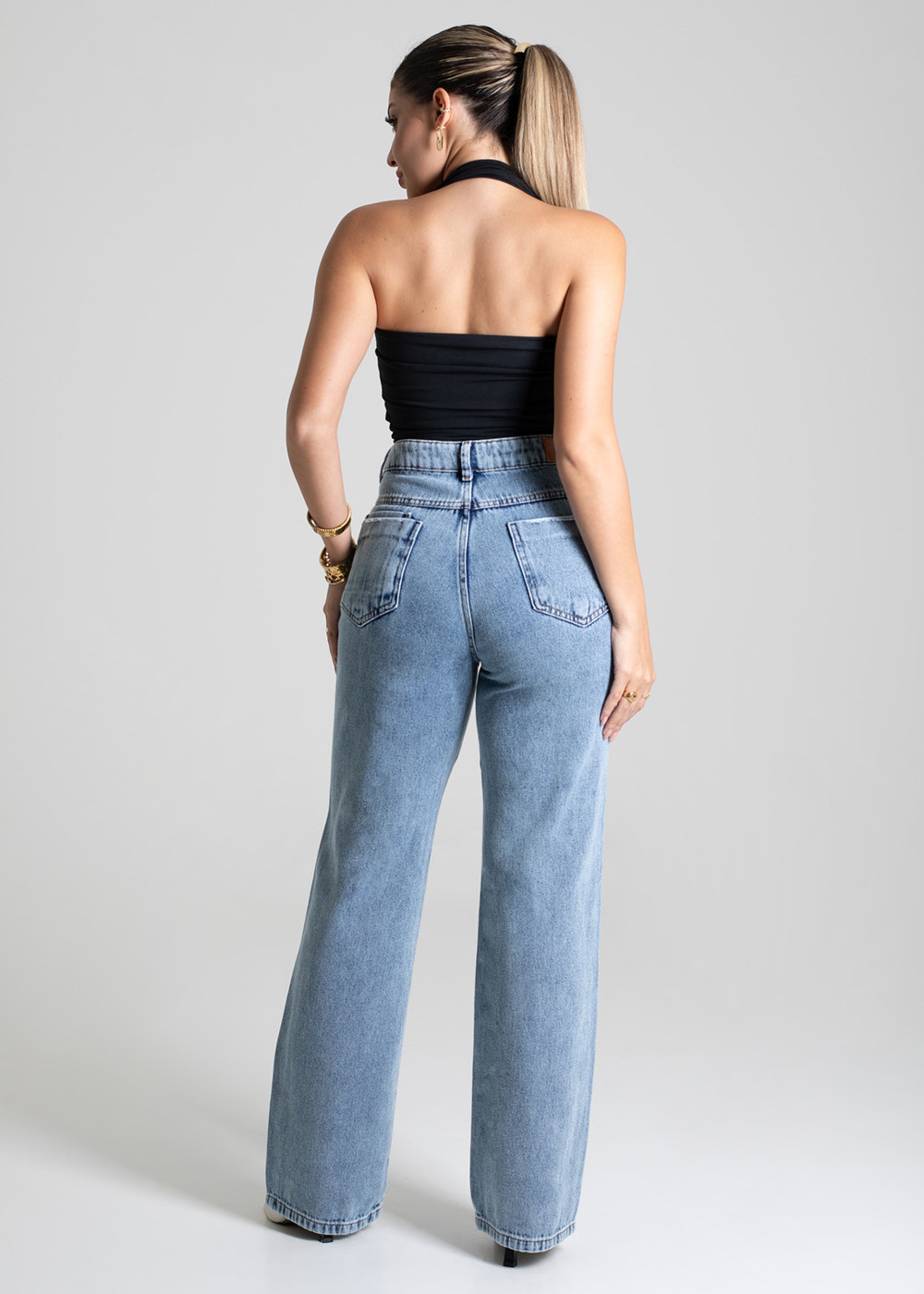 Sawary Straight Jeans Pants - 279107 BLUE