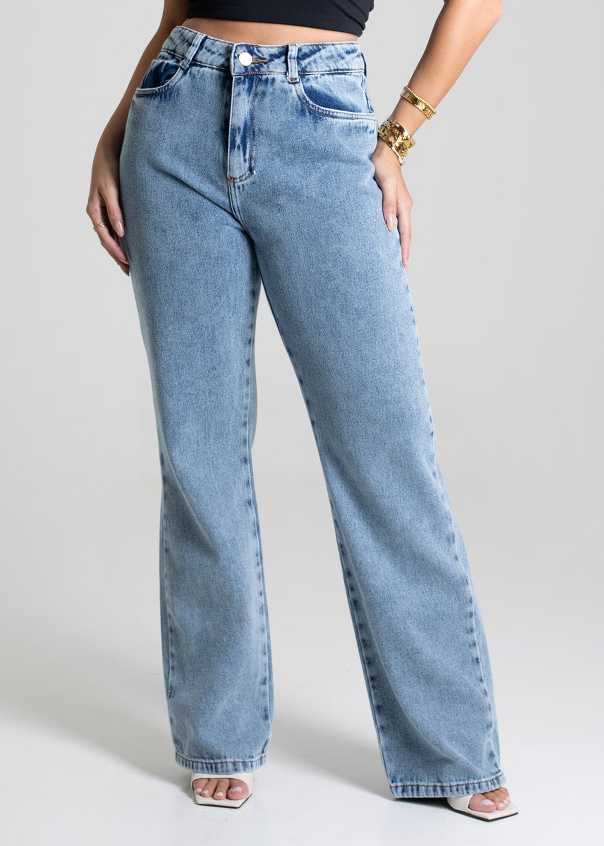 Sawary Straight Jeans Pants - 279107 BLUE