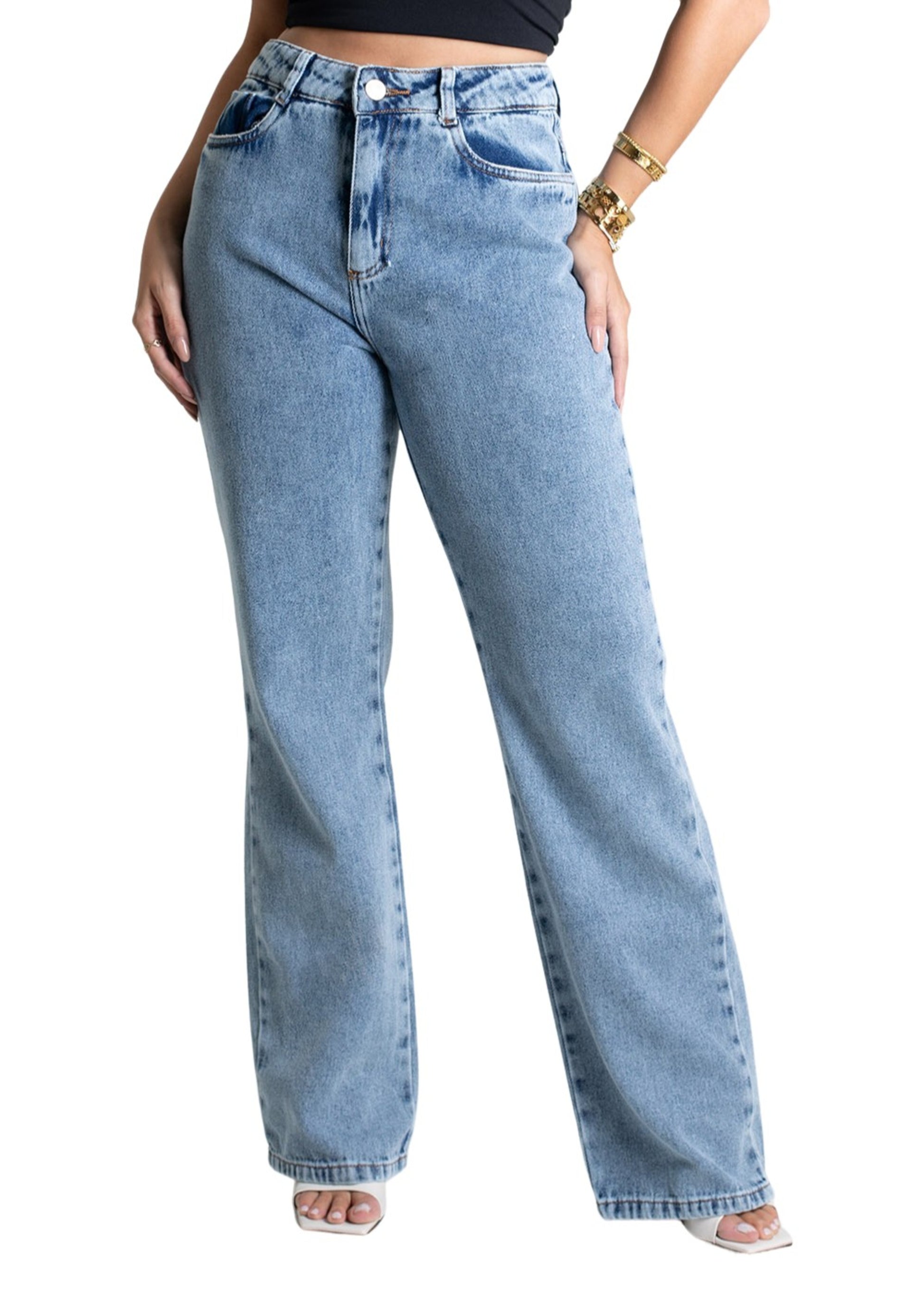 Sawary Straight Jeans Pants - 279107 BLUE