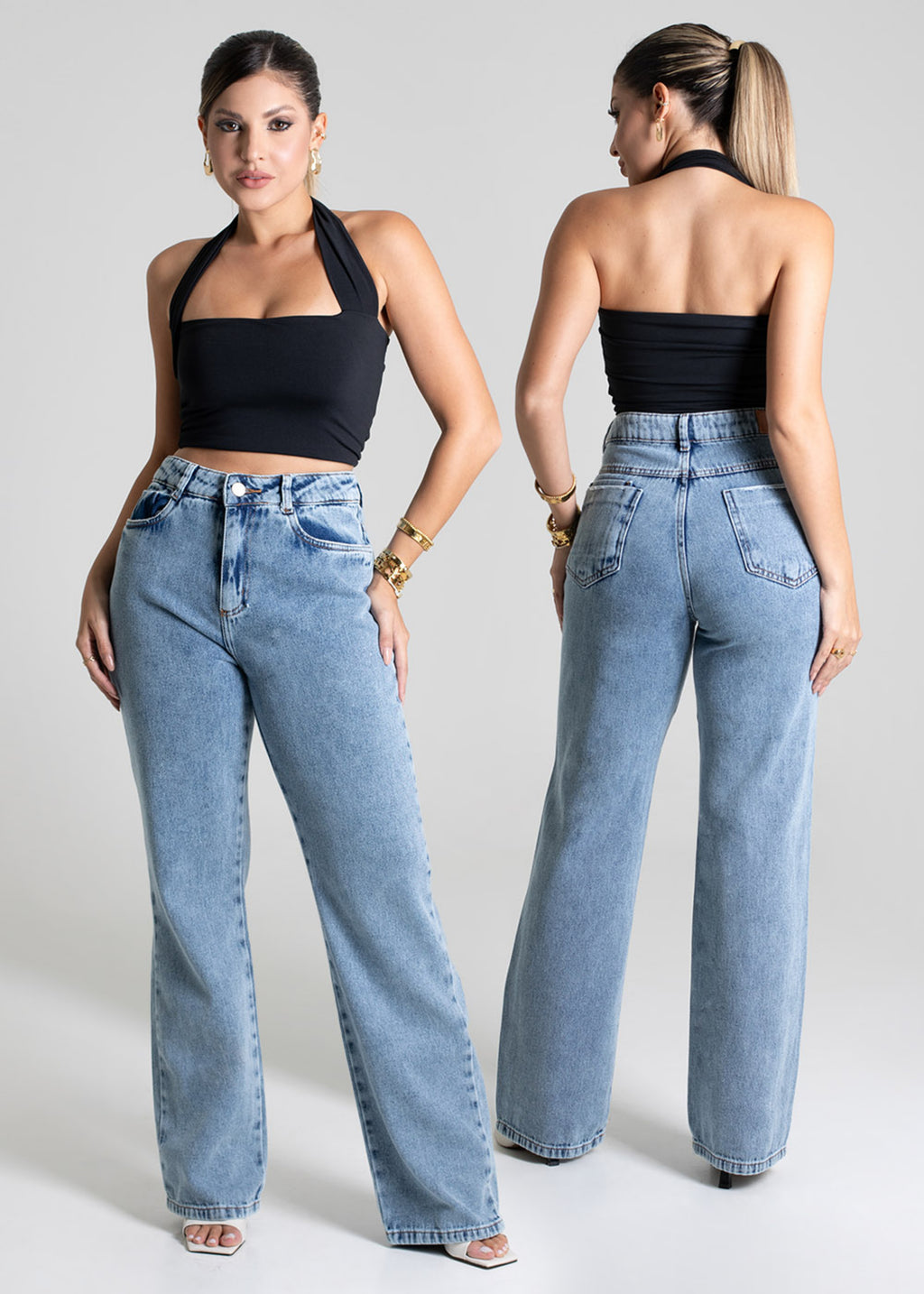 Sawary Straight Jeans Pants - 279107 BLUE