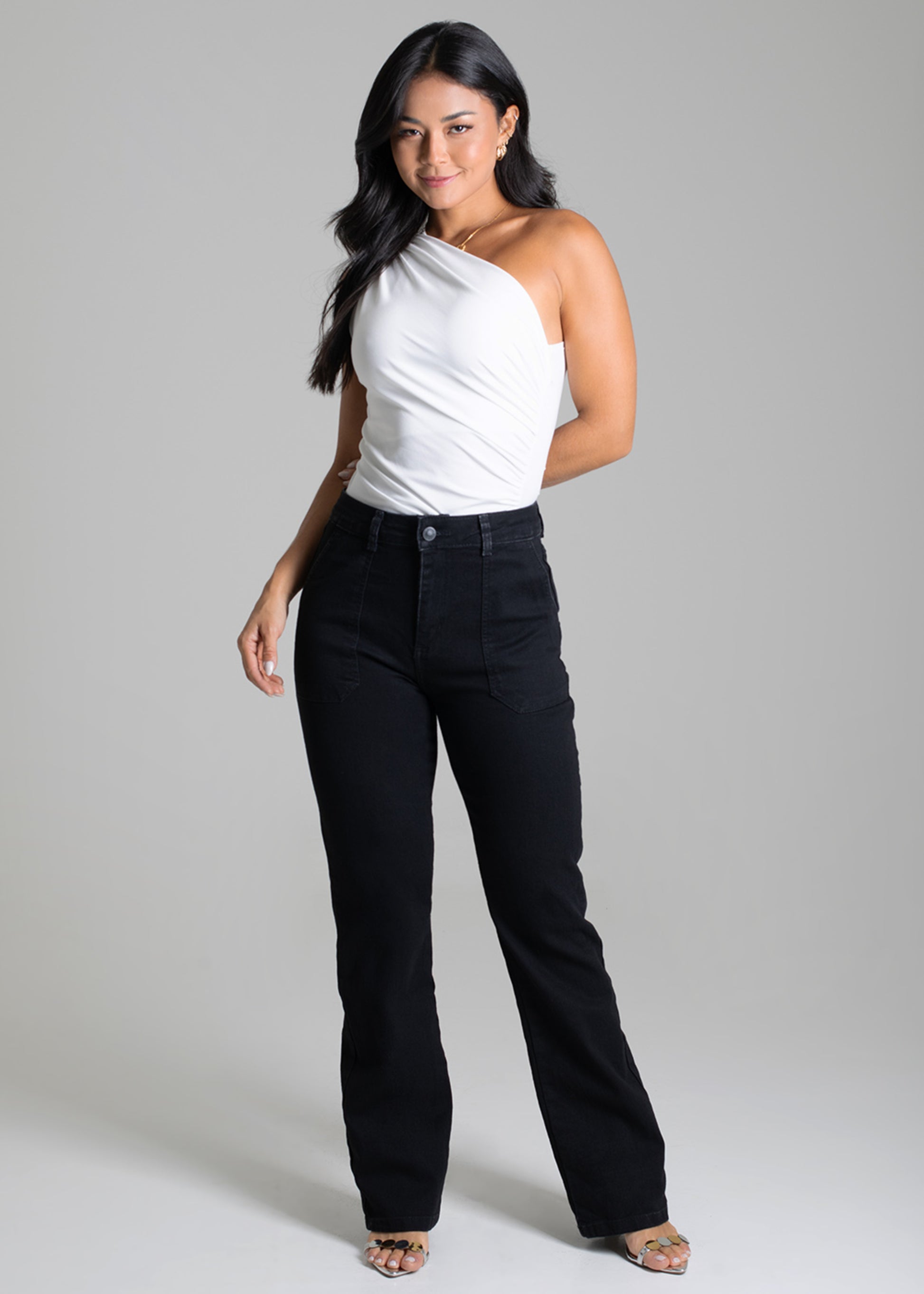 Sawary Straight Canvas Pants - 279120