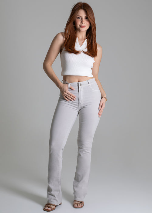 Sawary Boot Cut Canvas Pants - 279126