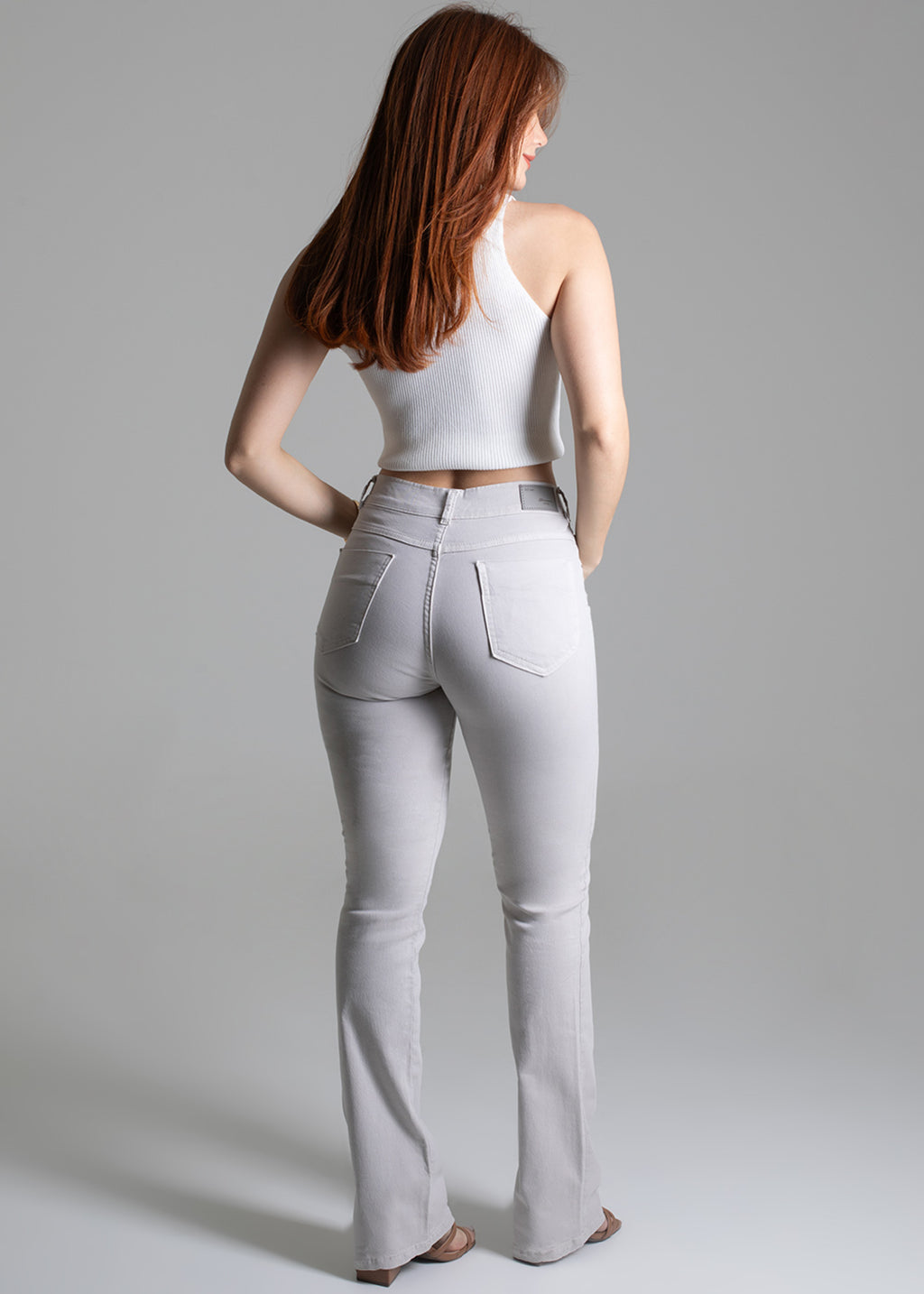 Sawary Boot Cut Canvas Pants - 279126