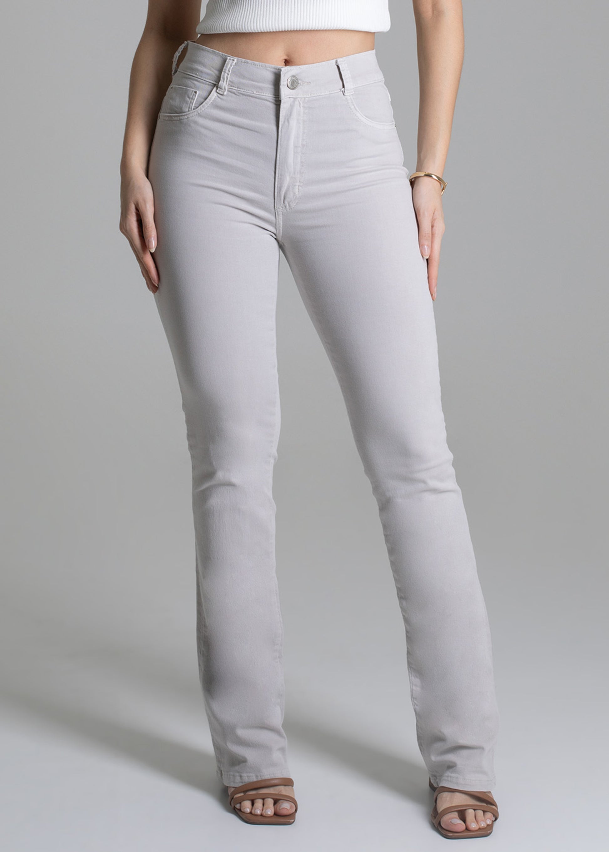 Sawary Boot Cut Canvas Pants - 279126