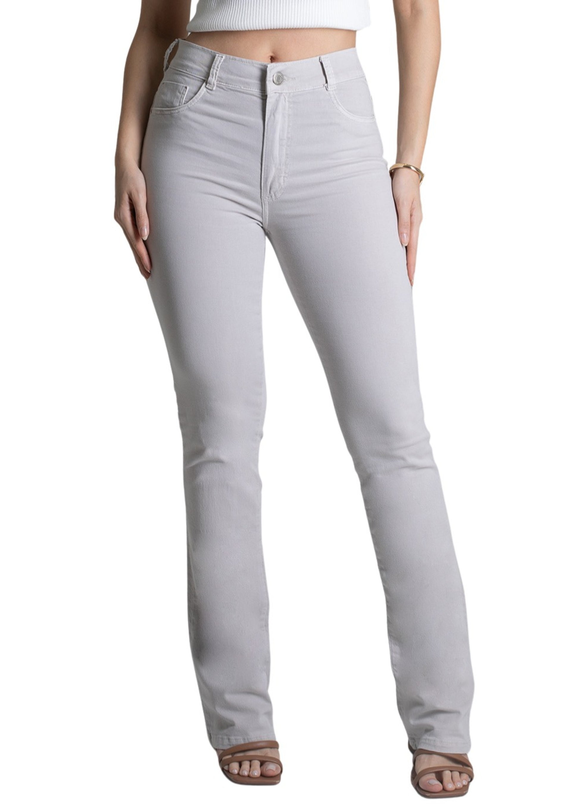 Sawary Boot Cut Canvas Pants - 279126