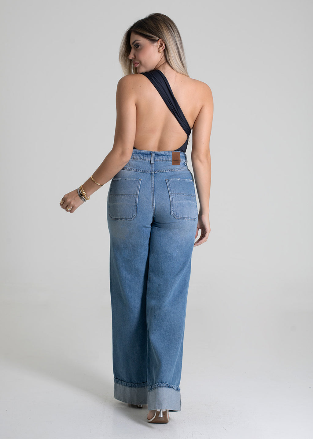 Sawary Wide Leg Jeans Pants - 279139