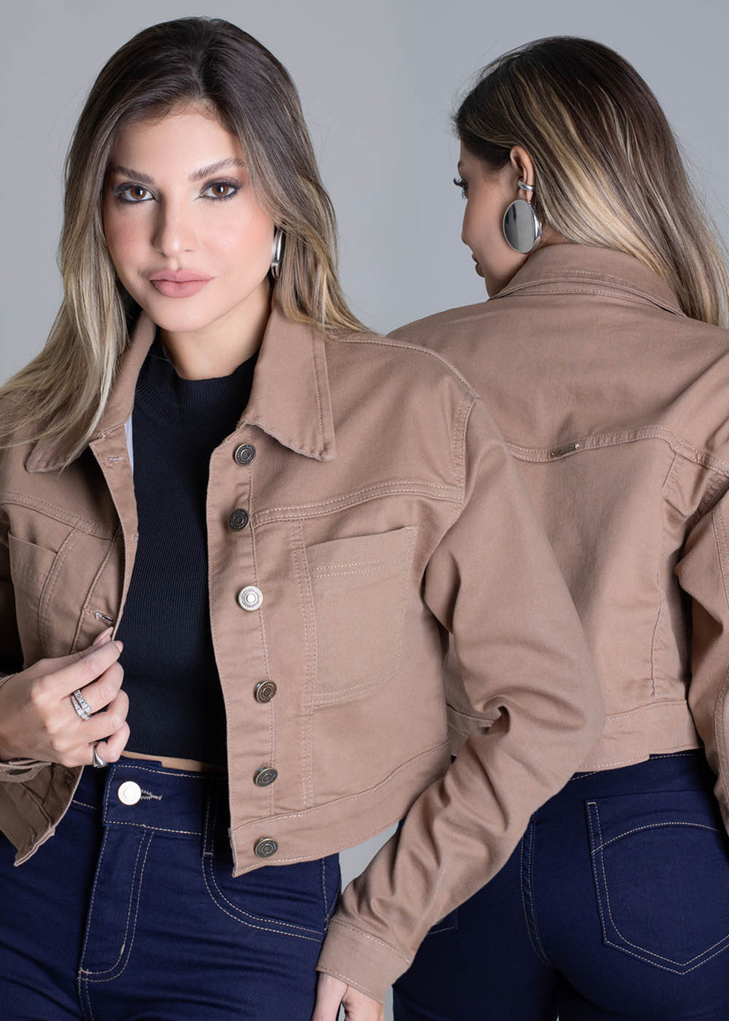 Sawary Canvas Jacket - 279188 BEIGE