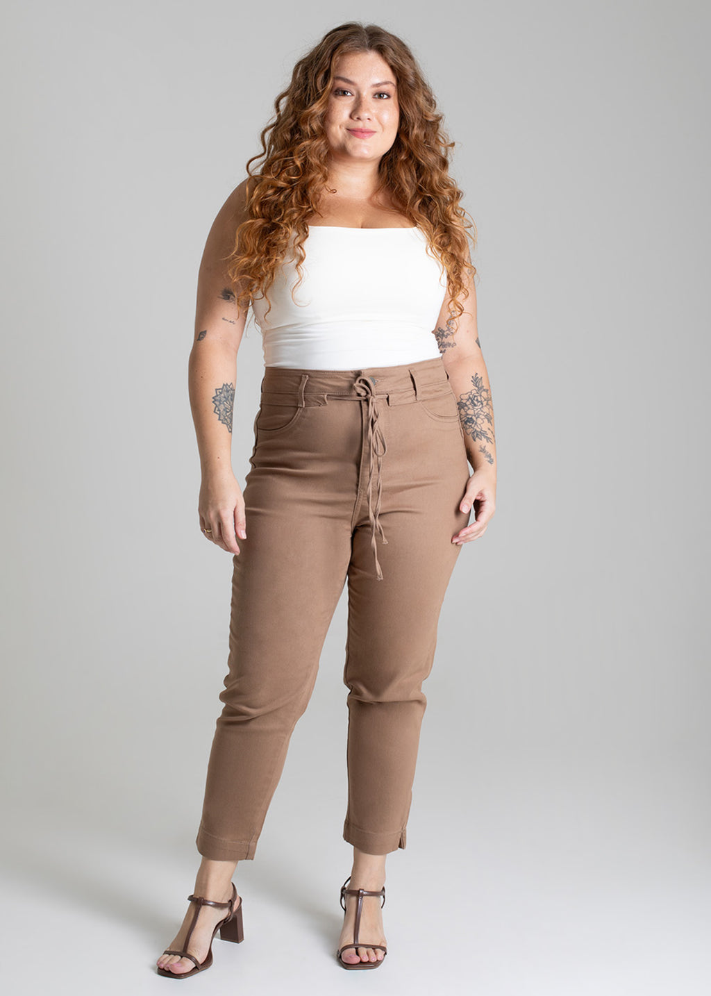 Sawary Plus Size Canvas Pants - 279202