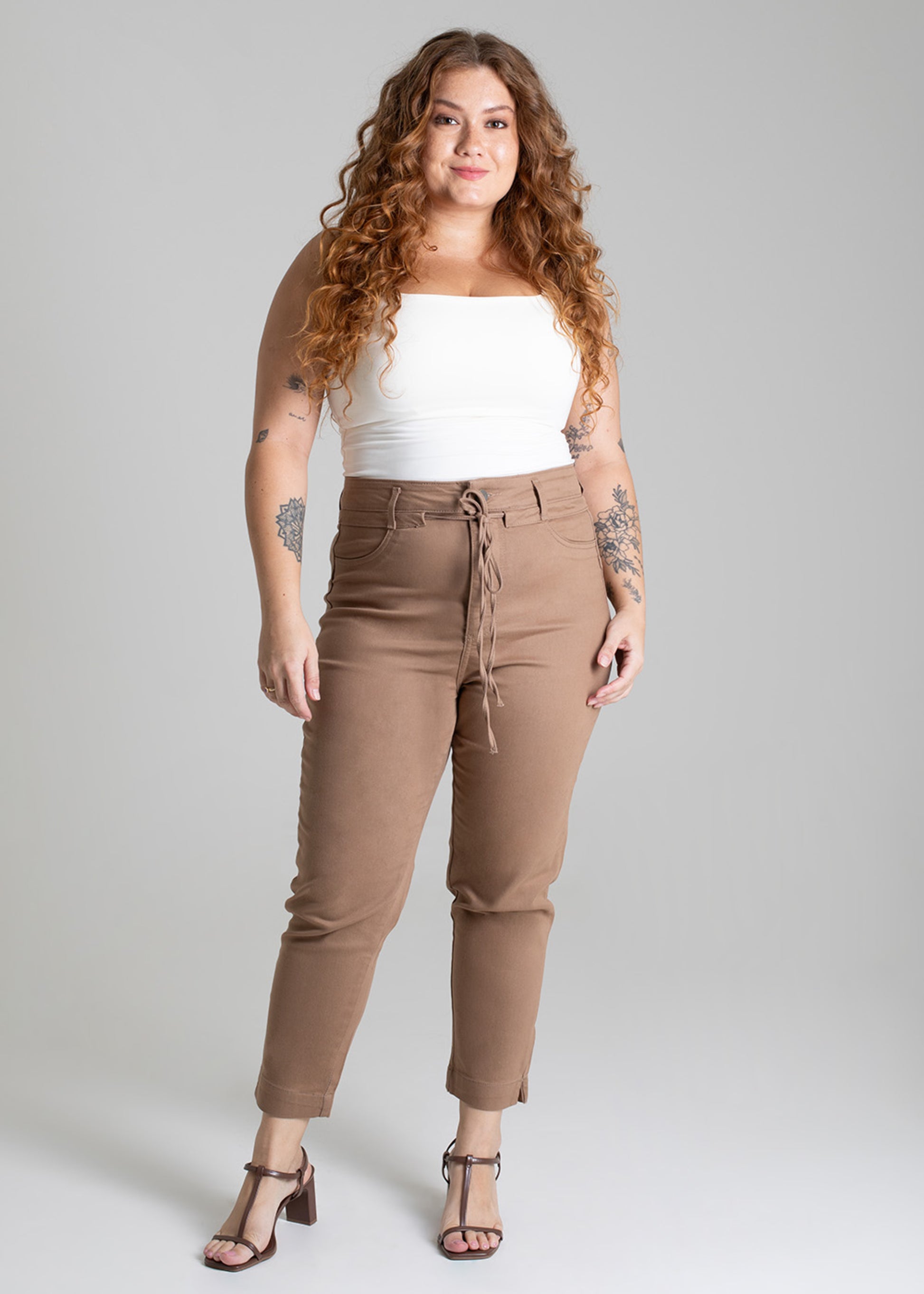Sawary Plus Size Canvas Pants - 279202