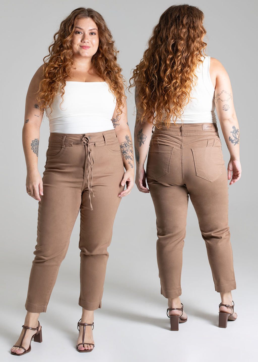 Sawary Plus Size Canvas Pants - 279202