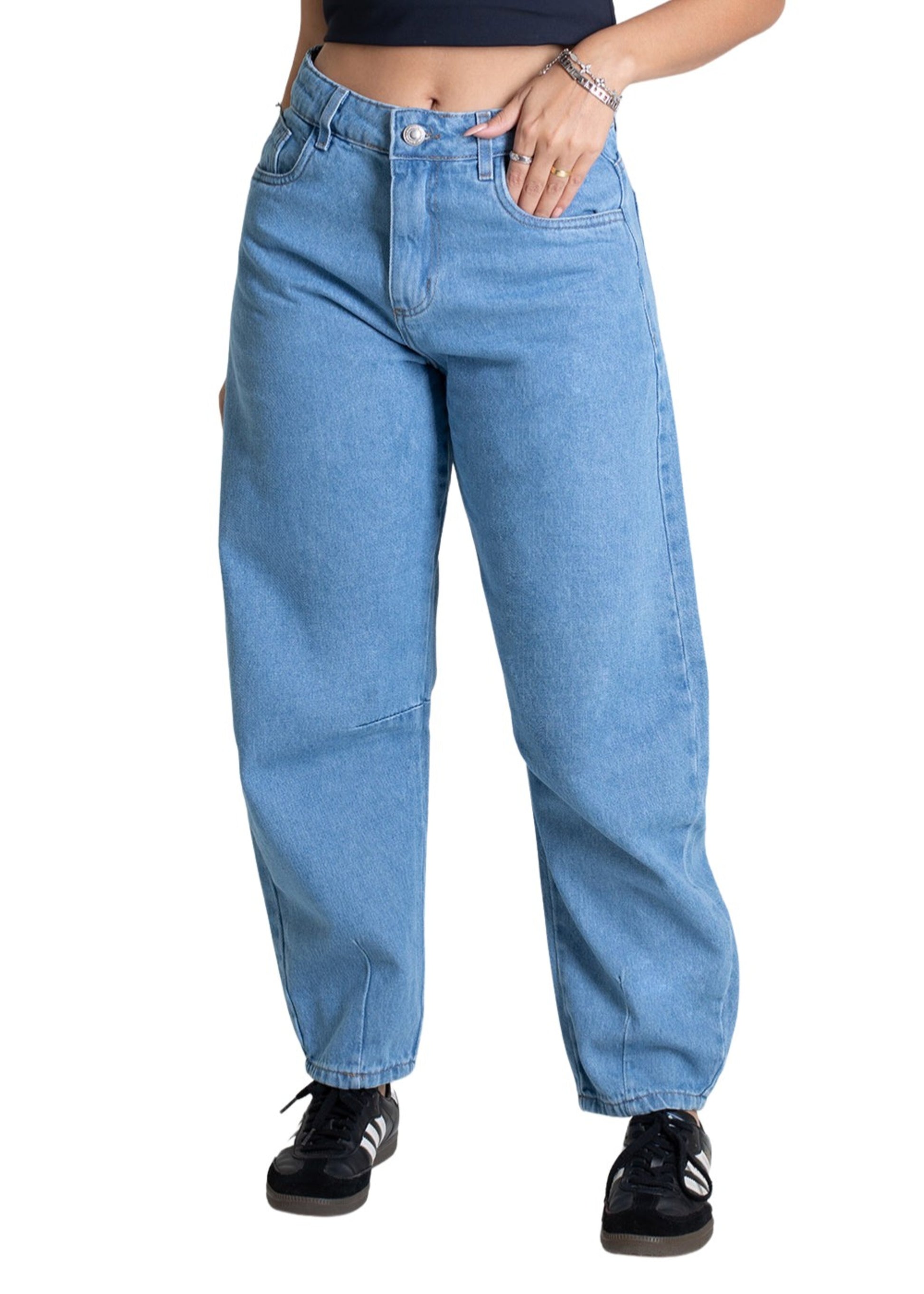 Sawary Barrel Jeans Pants - 279268 BLUE