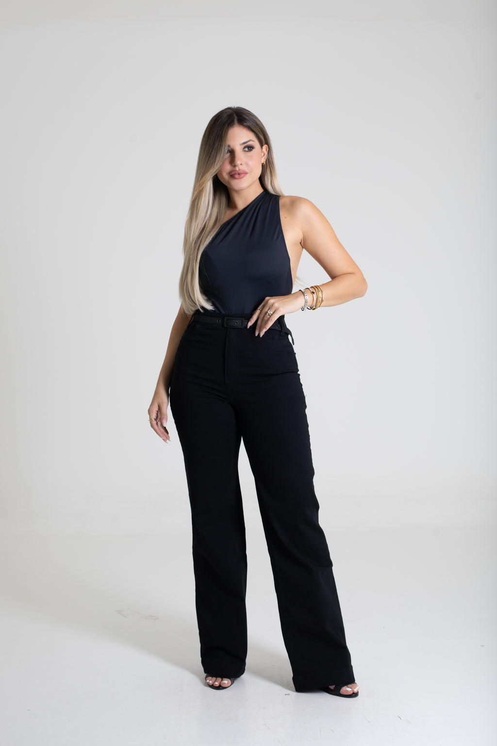 Sawary Wide Leg Canvas Pants - 278426