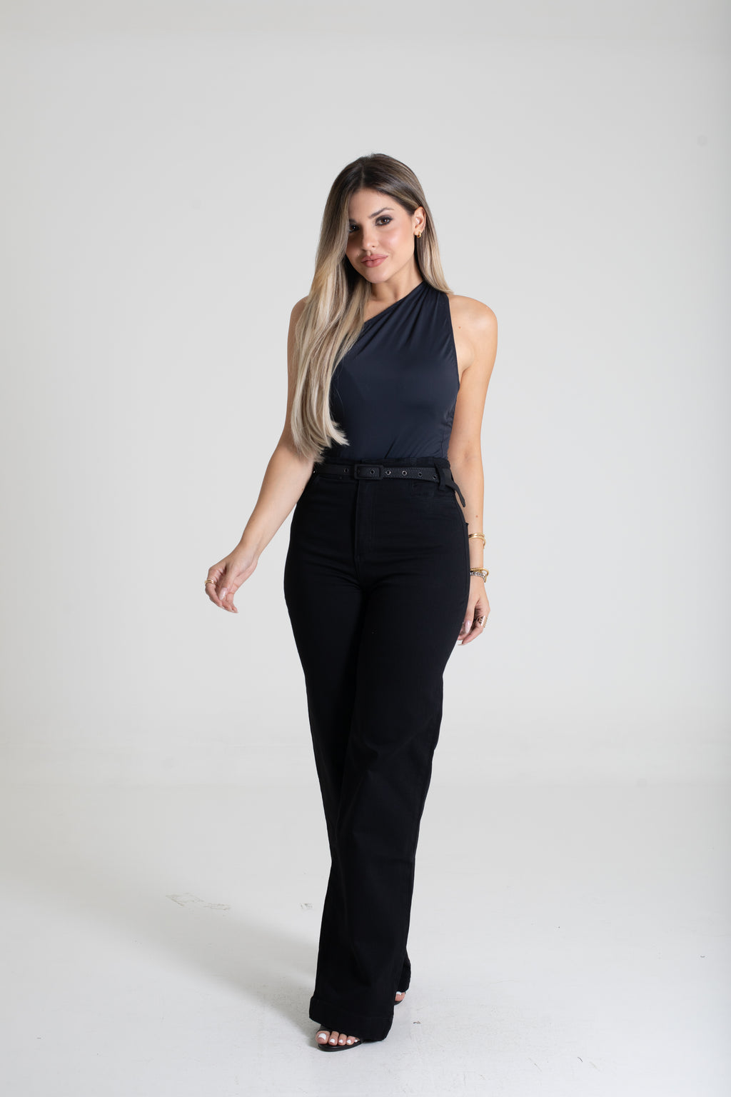 Sawary Wide Leg Canvas Pants - 278426