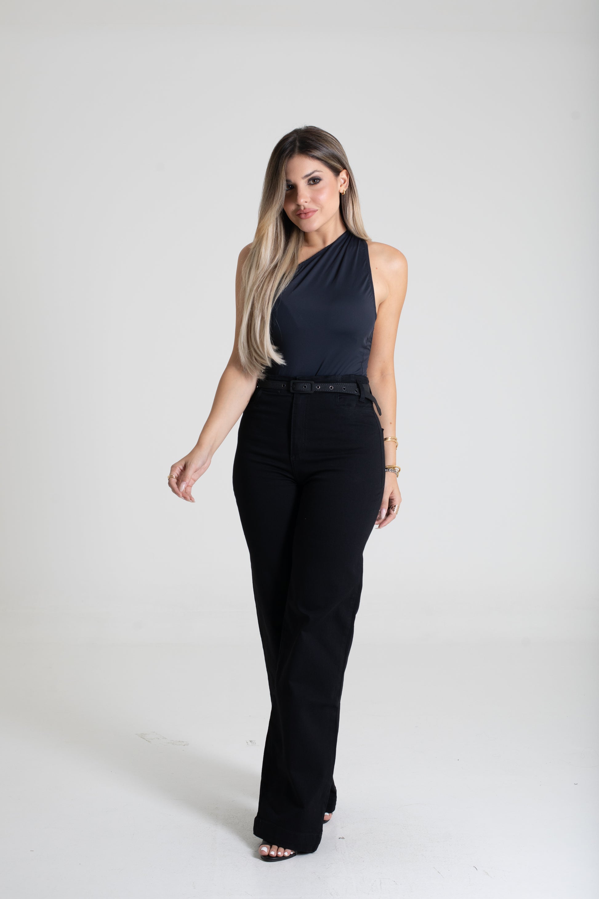 Sawary Wide Leg Canvas Pants - 278426