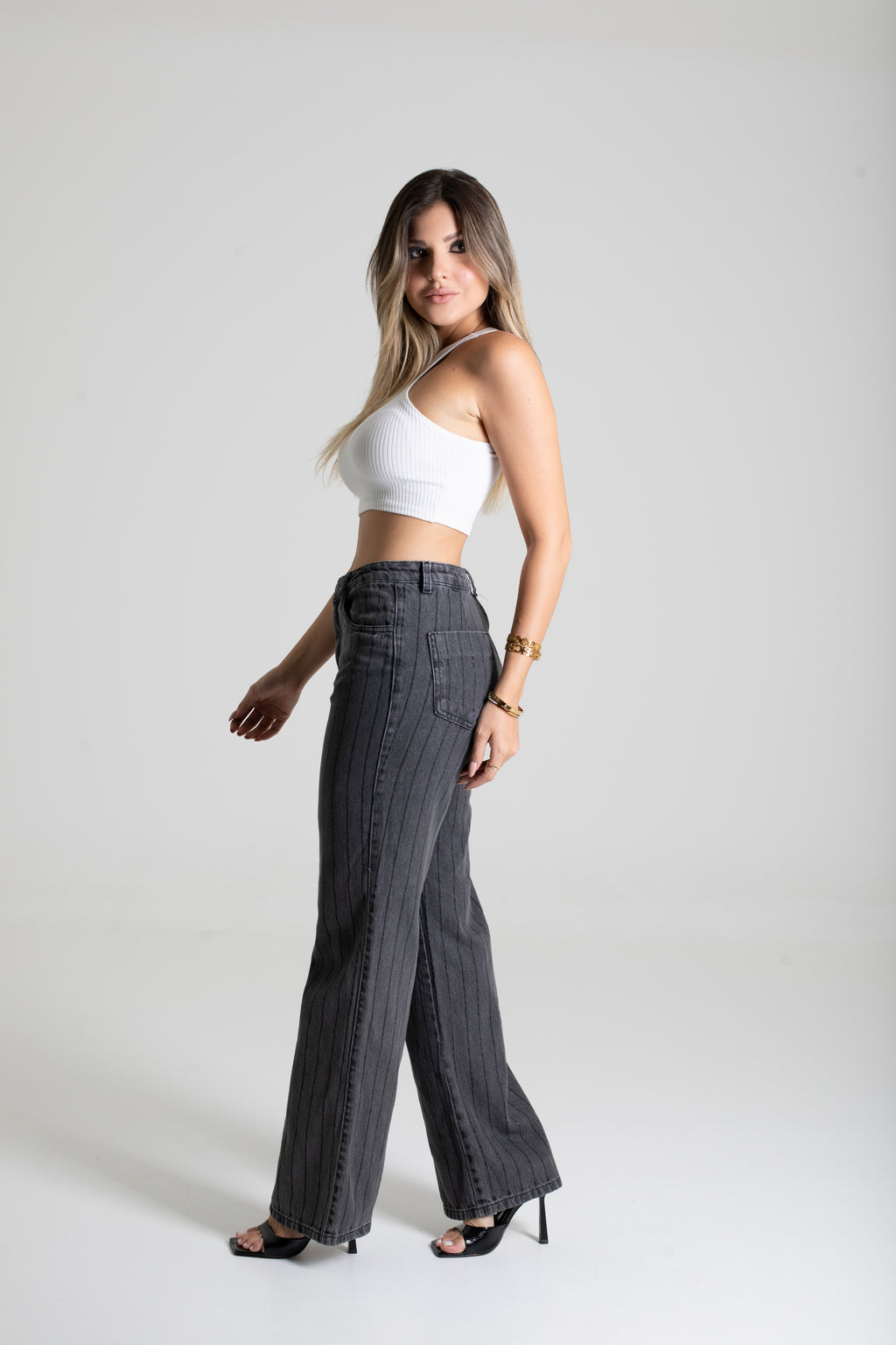 Sawary Wide Leg Jeans Pants - 279275