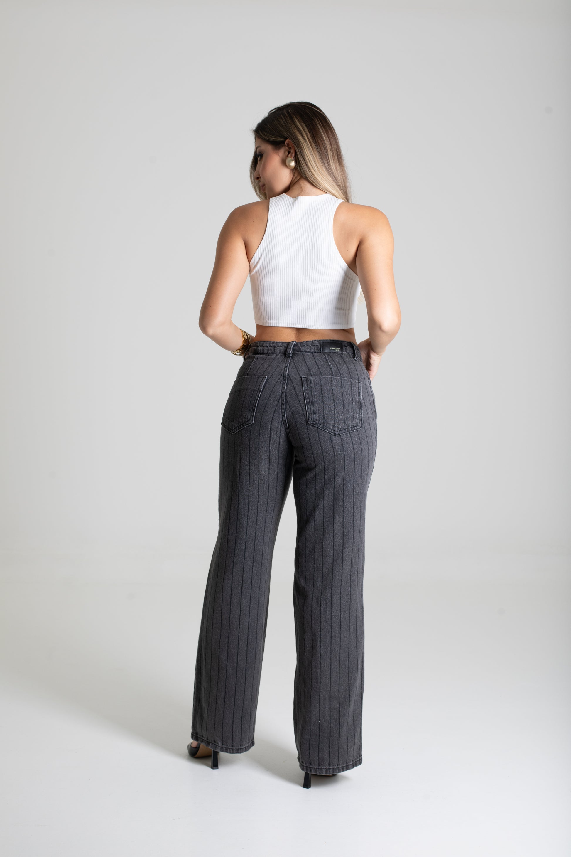 Sawary Wide Leg Jeans Pants - 279275